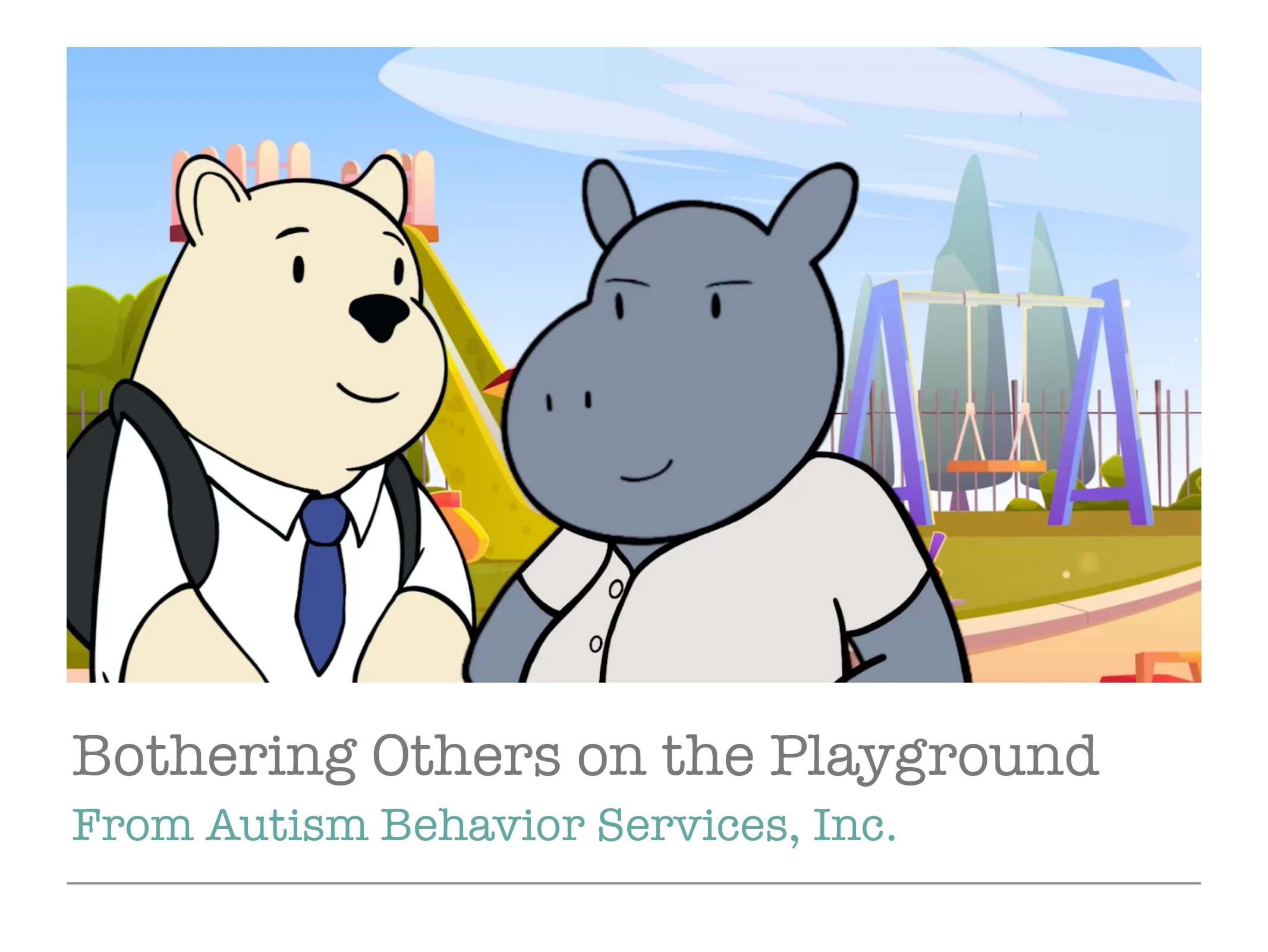 Bothering Others on the Playground
